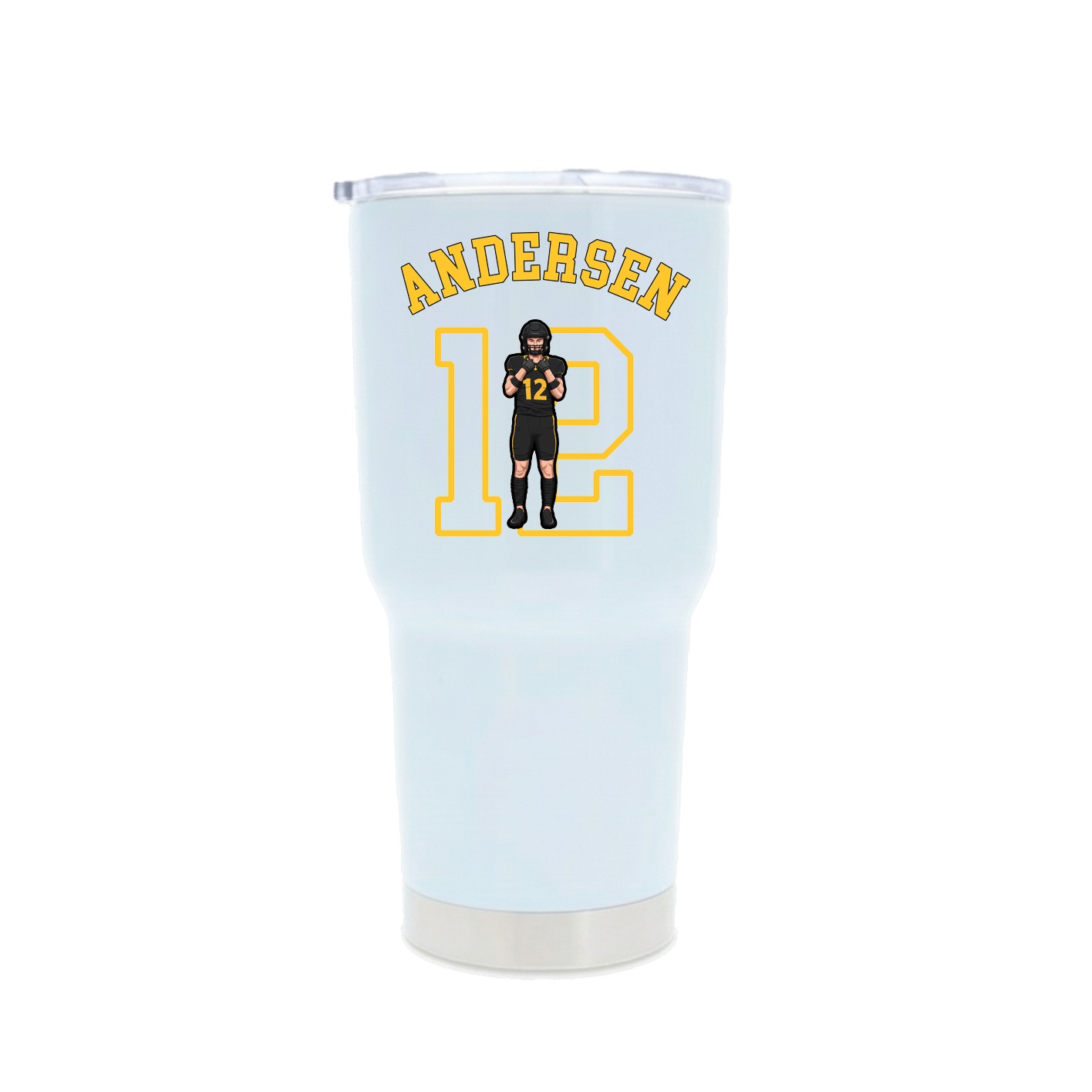 30oz Stainless Steel Tumbler — Shirsey Arch in White