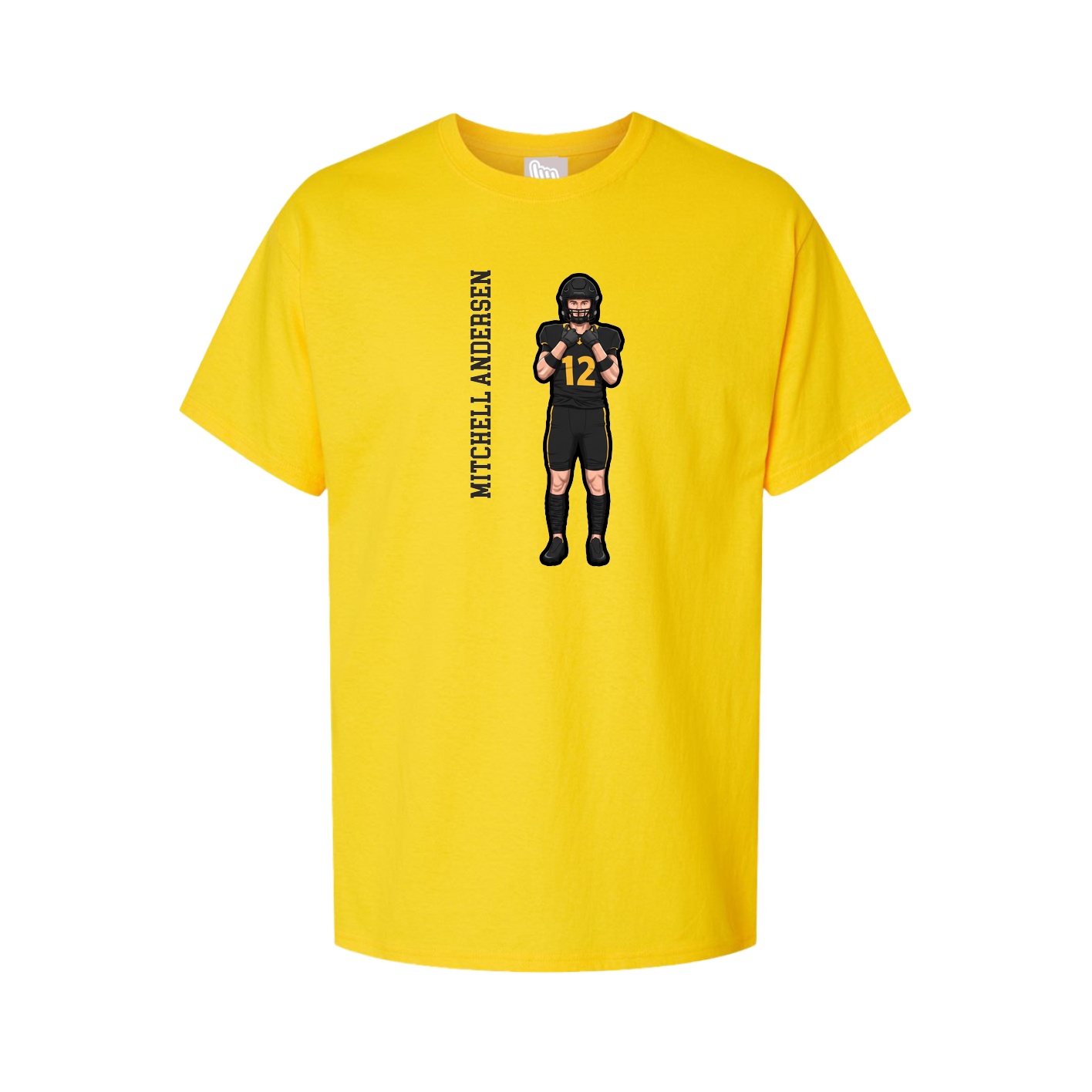 Tee — Name Vertical in Gold