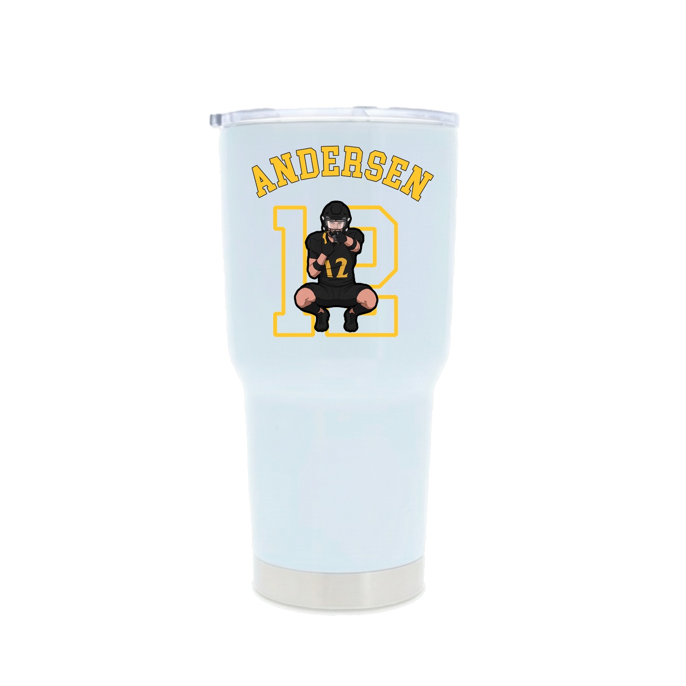 30oz Stainless Steel Tumbler — Shirsey Arch in White