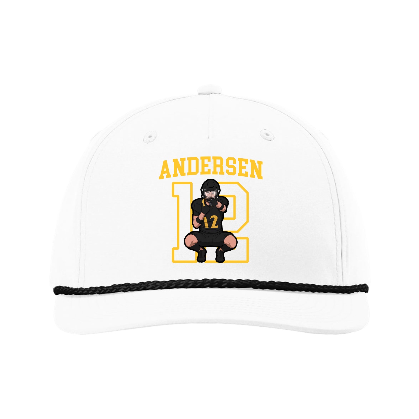 Five-Panel Classic Rope Cap — Shirsey in White
