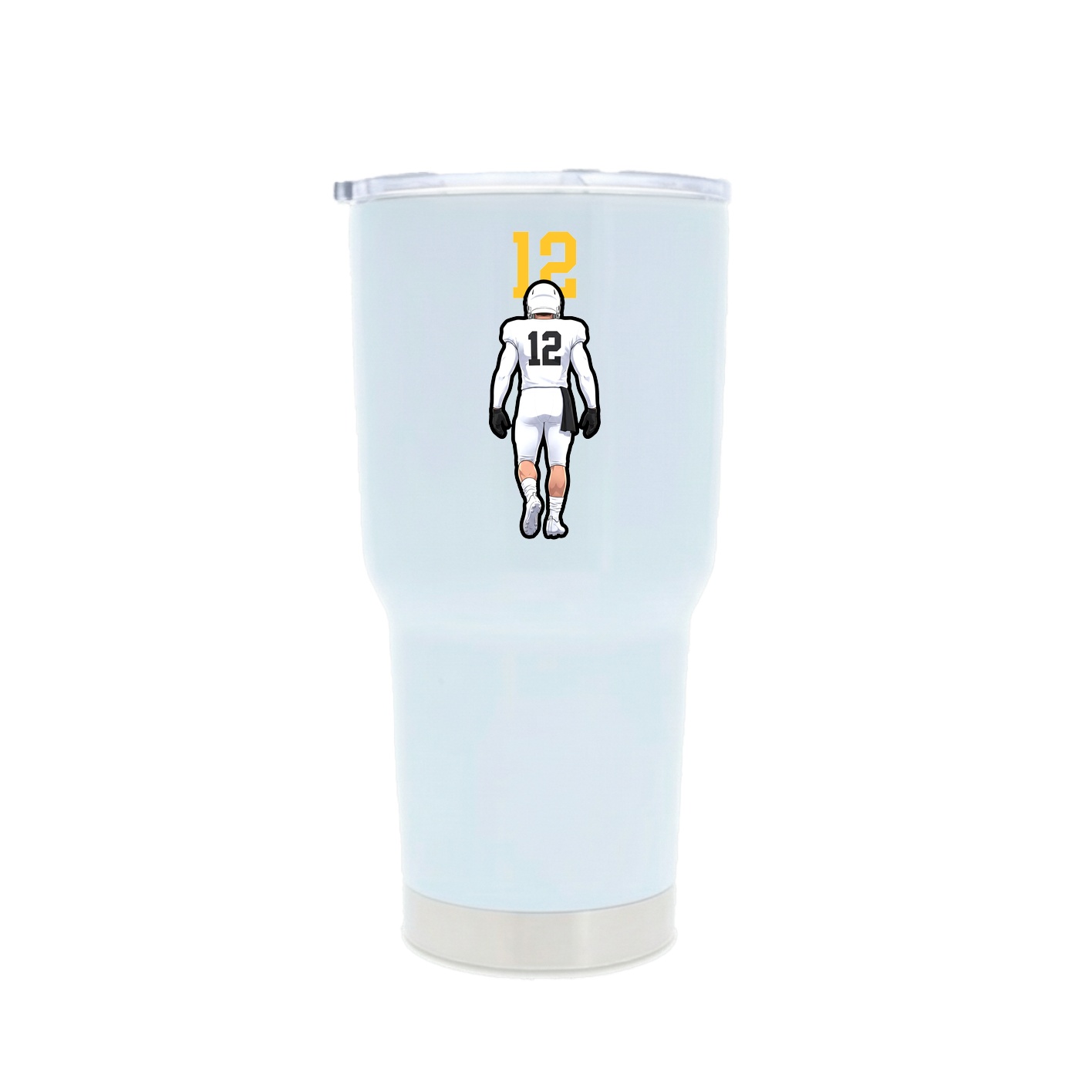 30oz Stainless Steel Tumbler — Number Top in White