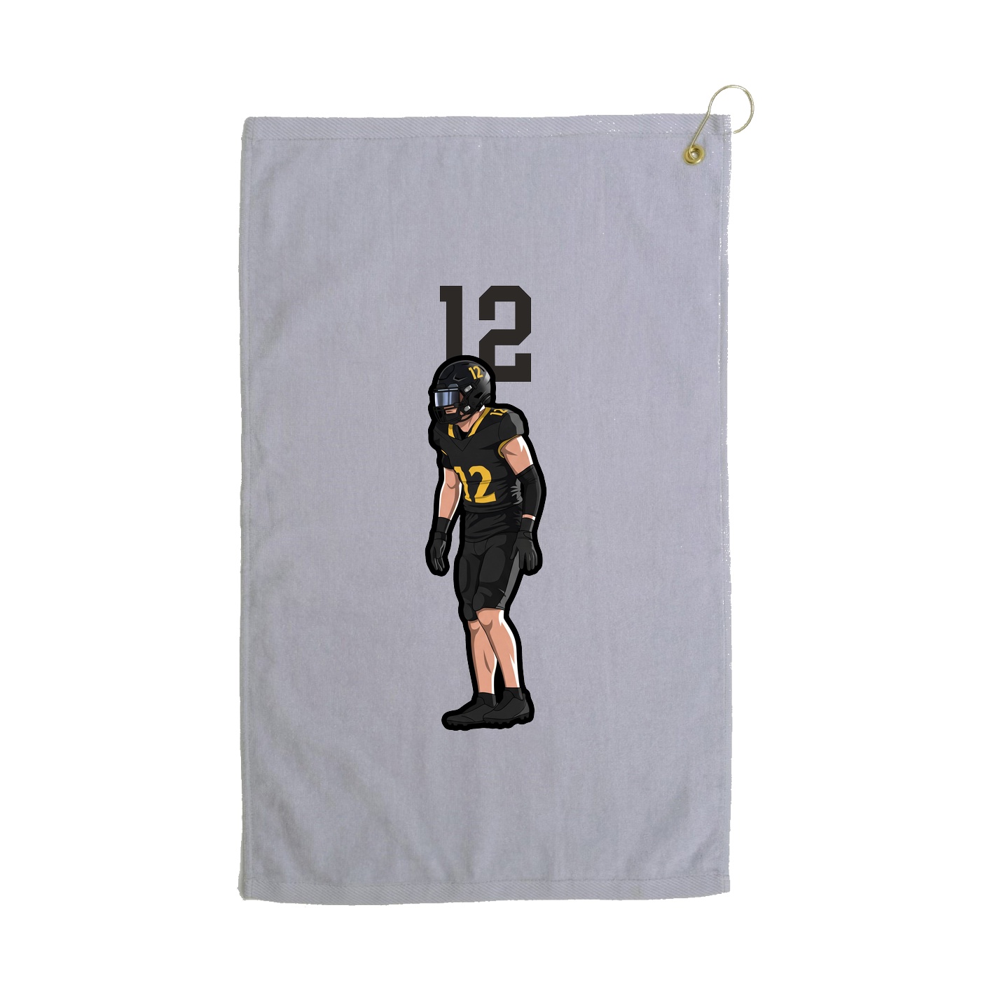 Golf Towel — Number Top in Grey