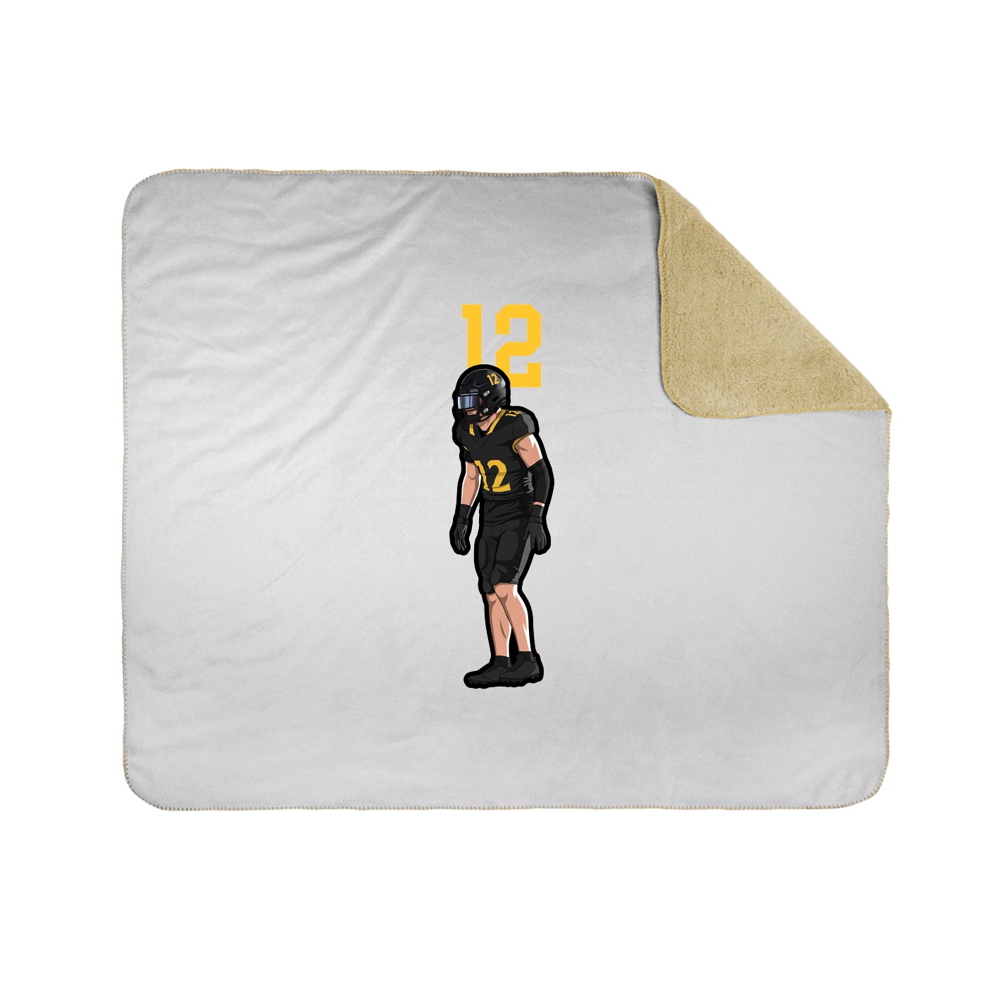 Throw Blanket — Number Top in White