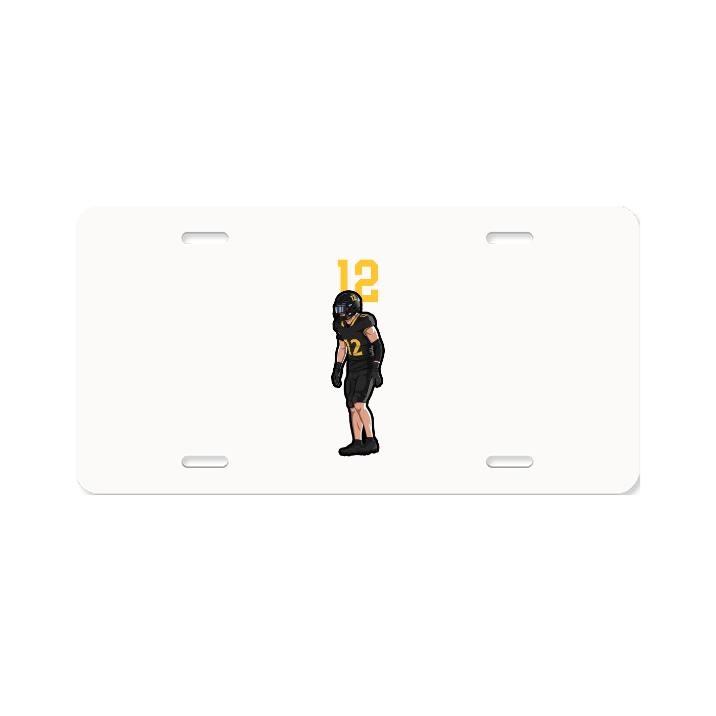 License Plate — Number Top in Classic