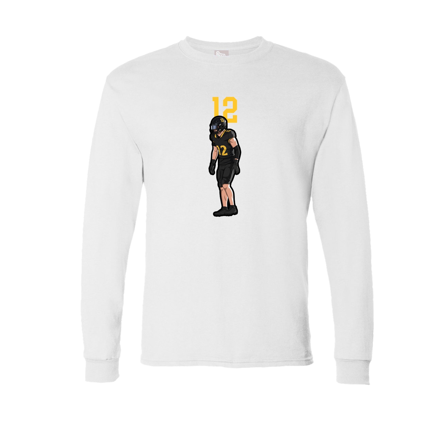 Long Sleeve Tee — Number Top in White