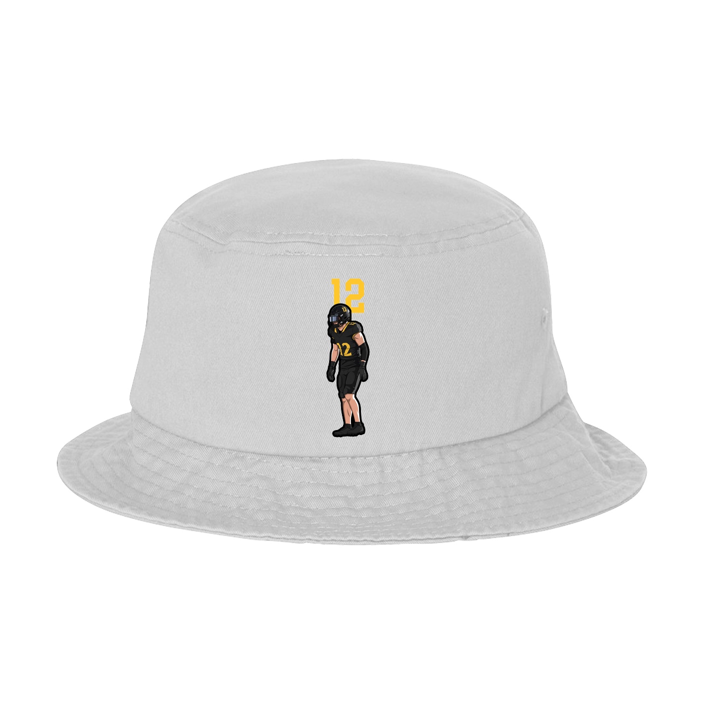 Bucket Cap — Number Top in White