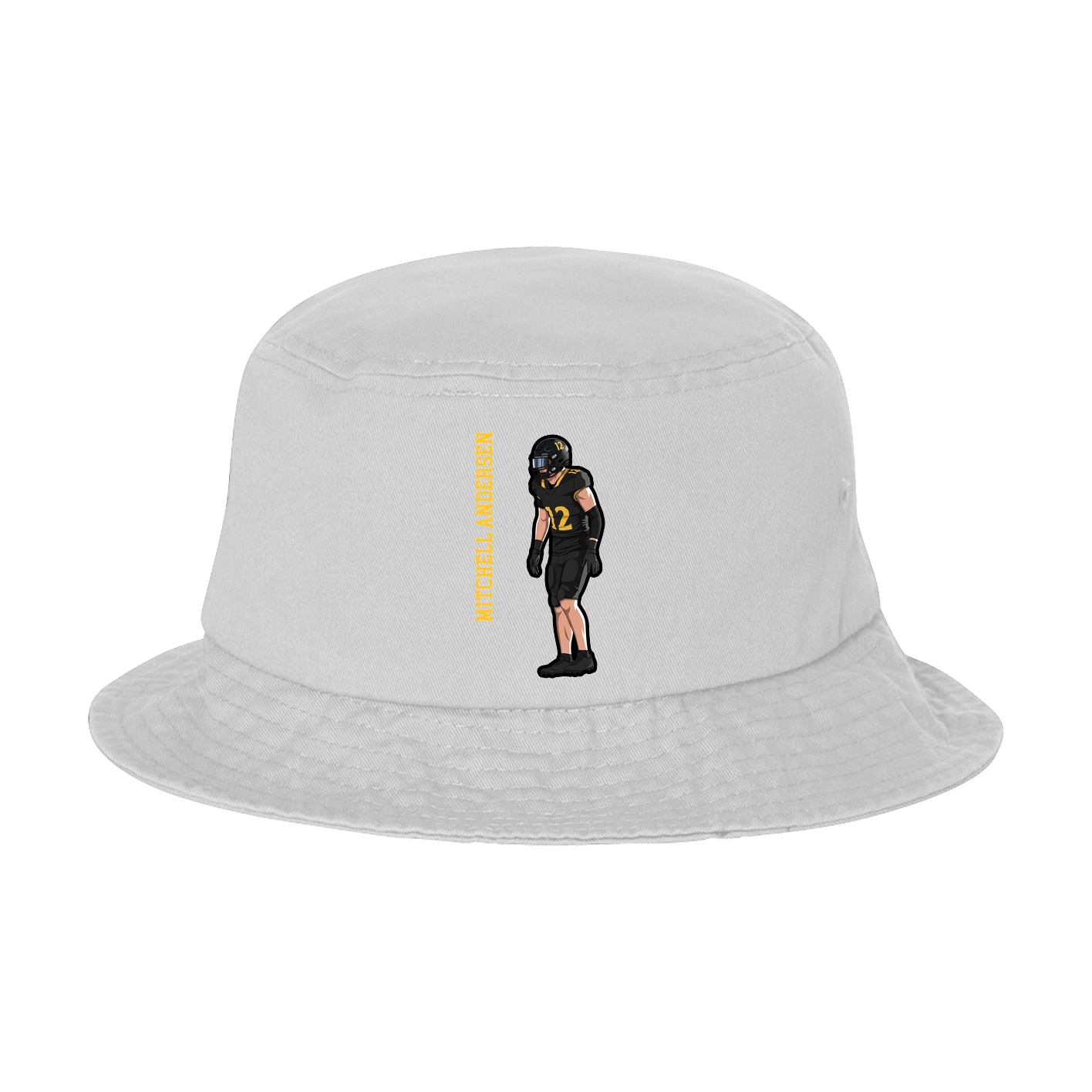 Bucket Cap — Name Vertical in White