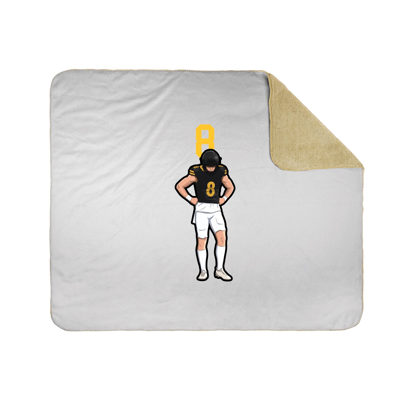Throw Blanket — Number Top in White