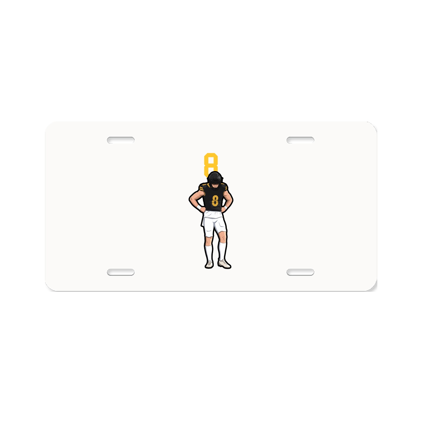 License Plate — Number Top in Classic