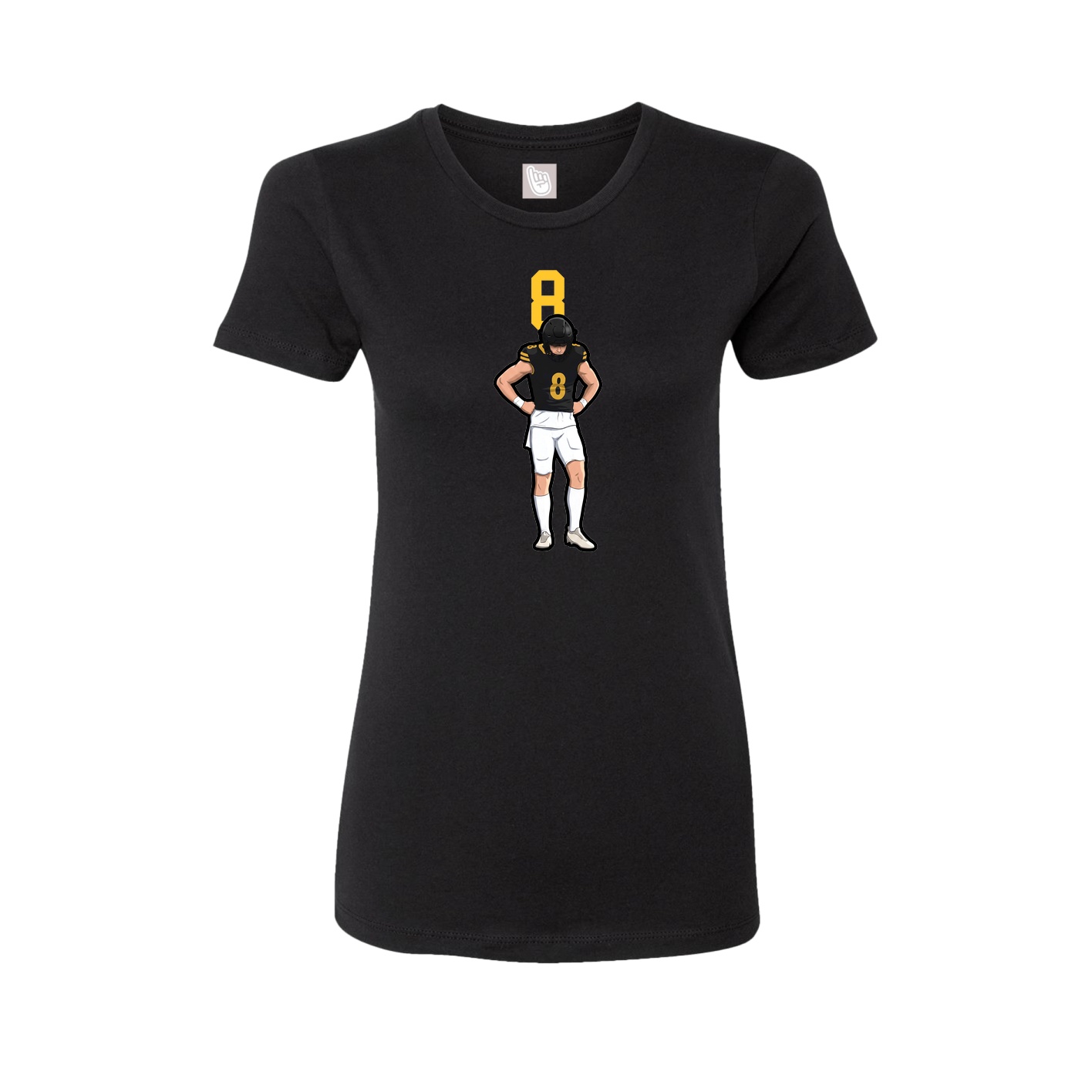 Womens Tee — Number Top in Black