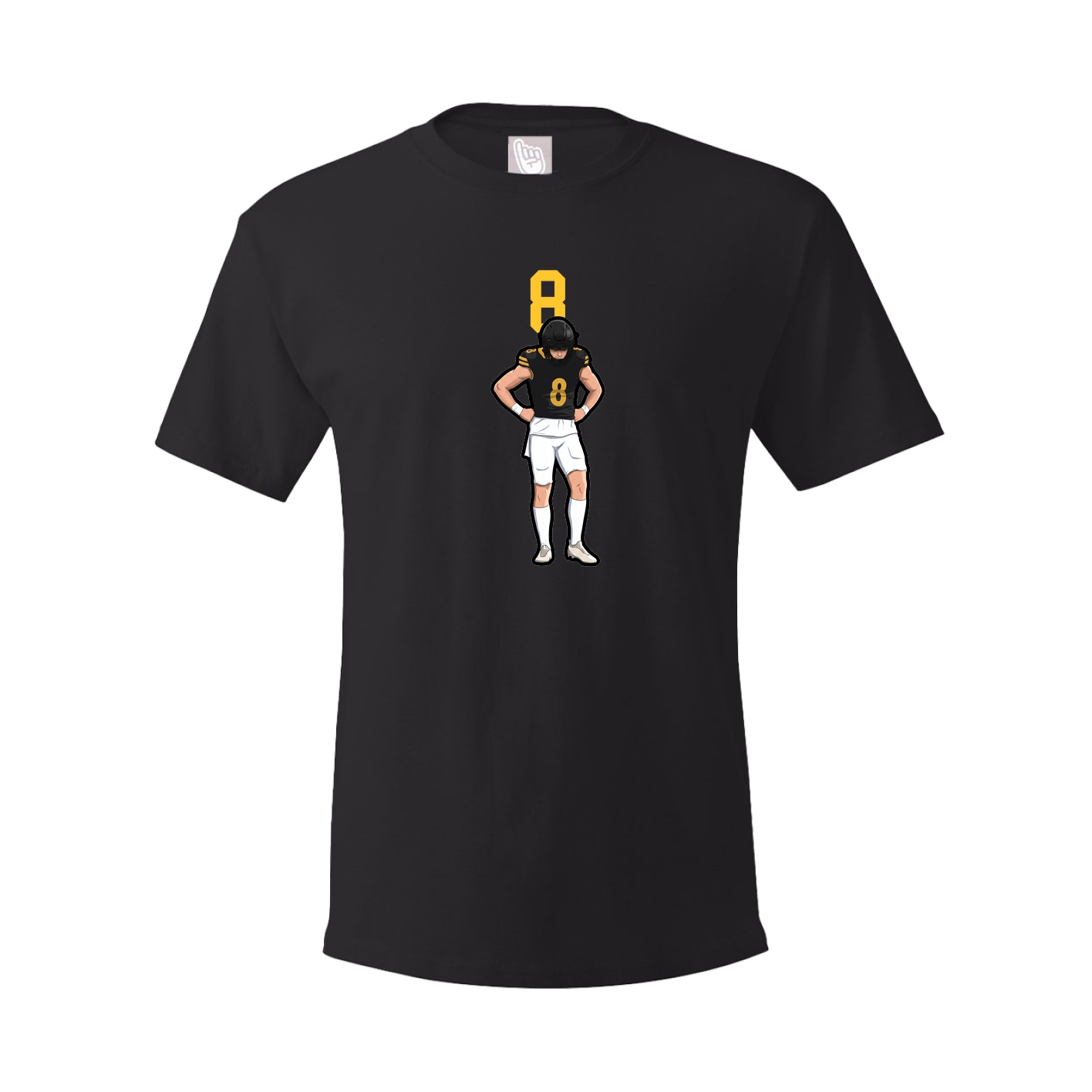 Youth Tee — Number Top in Black