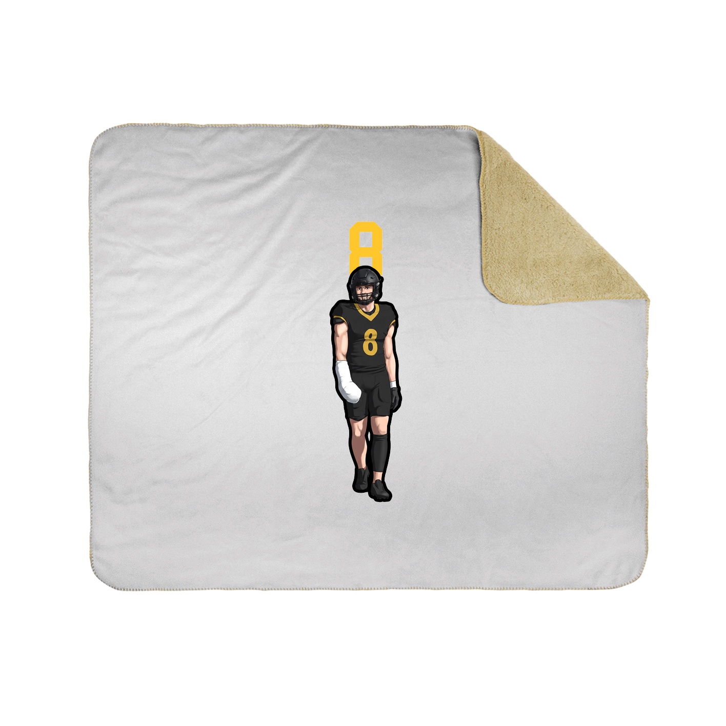 Throw Blanket — Number Top in White