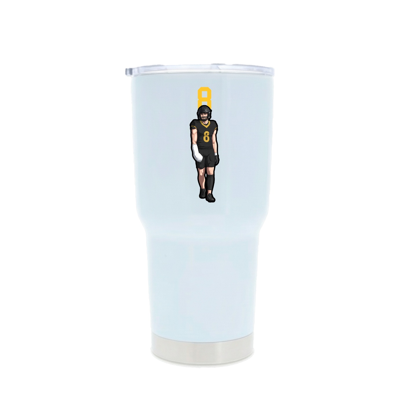 30oz Stainless Steel Tumbler — Number Top in White