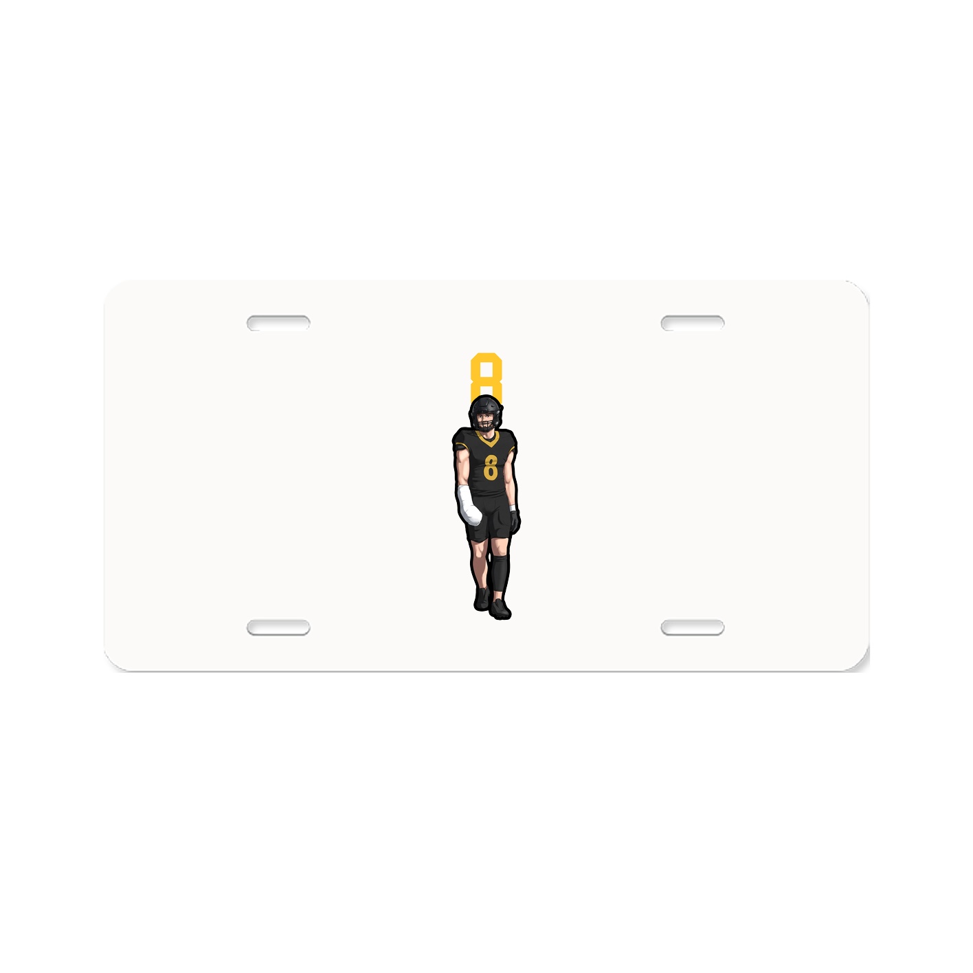 License Plate — Number Top in Classic