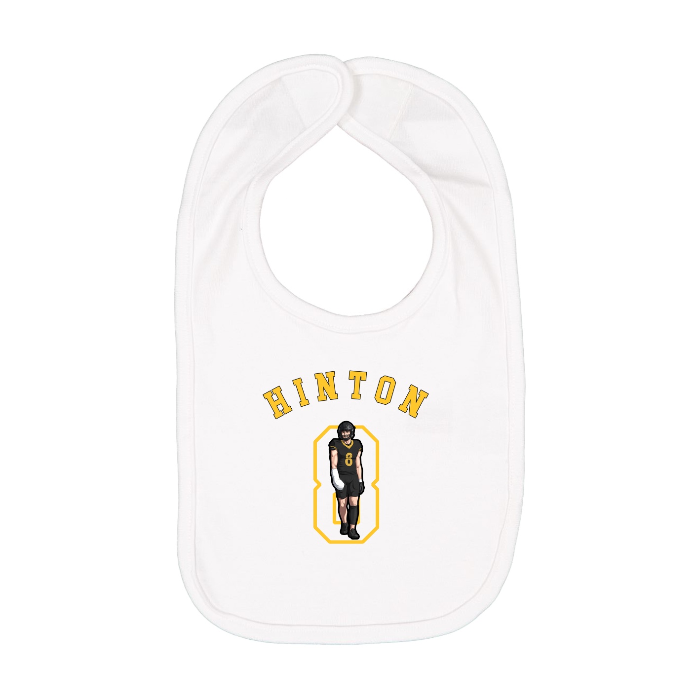 Infant Bib — Shirsey Arch in White