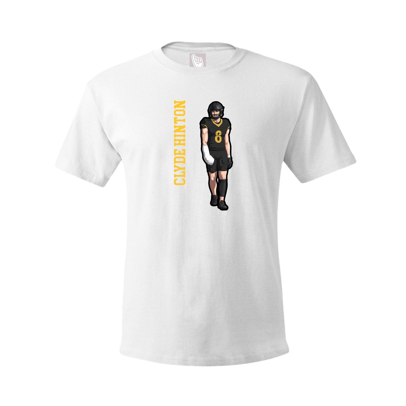 Youth Tee — Name Vertical in White