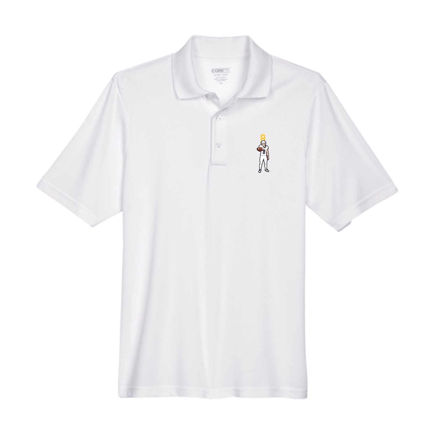 Performance Polo — Number Top in White