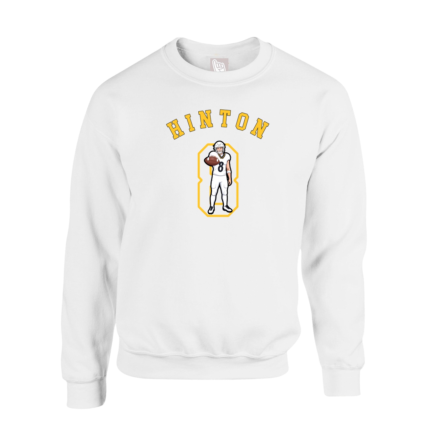 Fleece Crew — Shirsey Arch in White