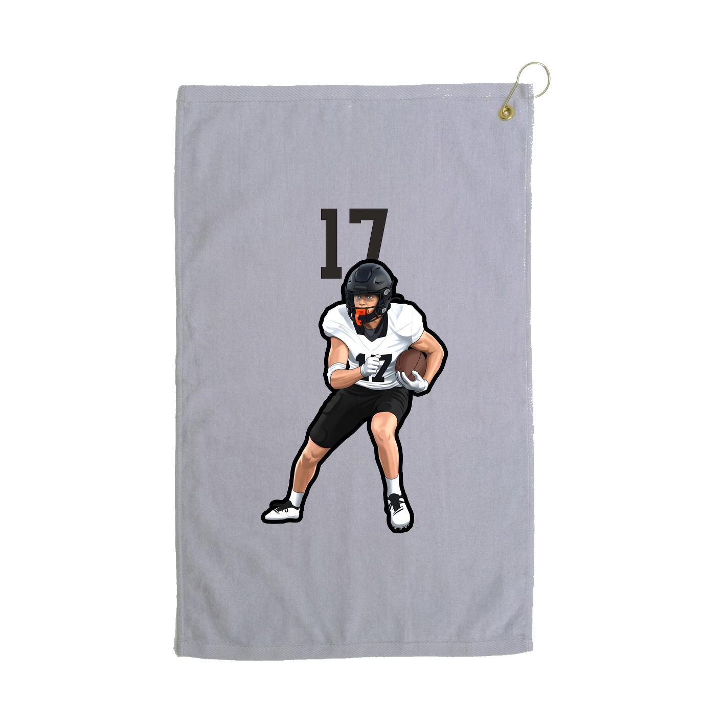 Golf Towel — Number Top in Grey