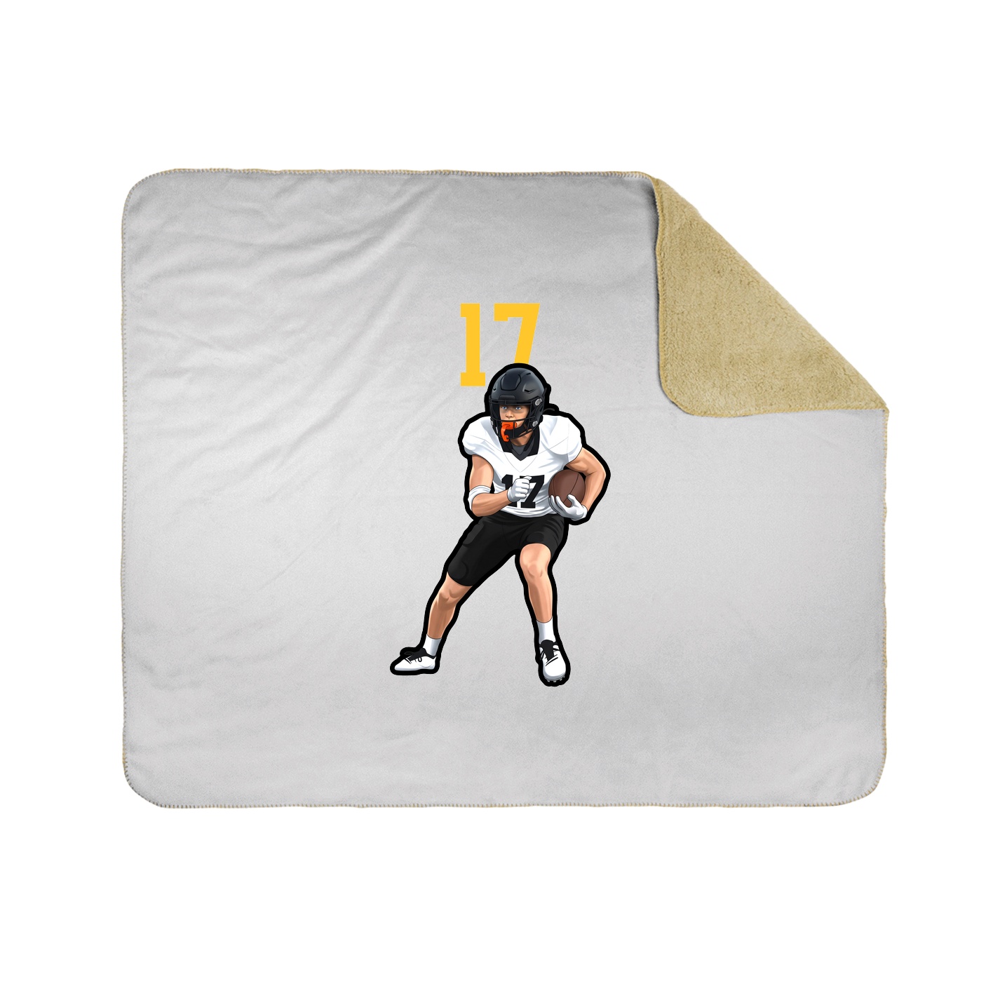 Throw Blanket — Number Top in White
