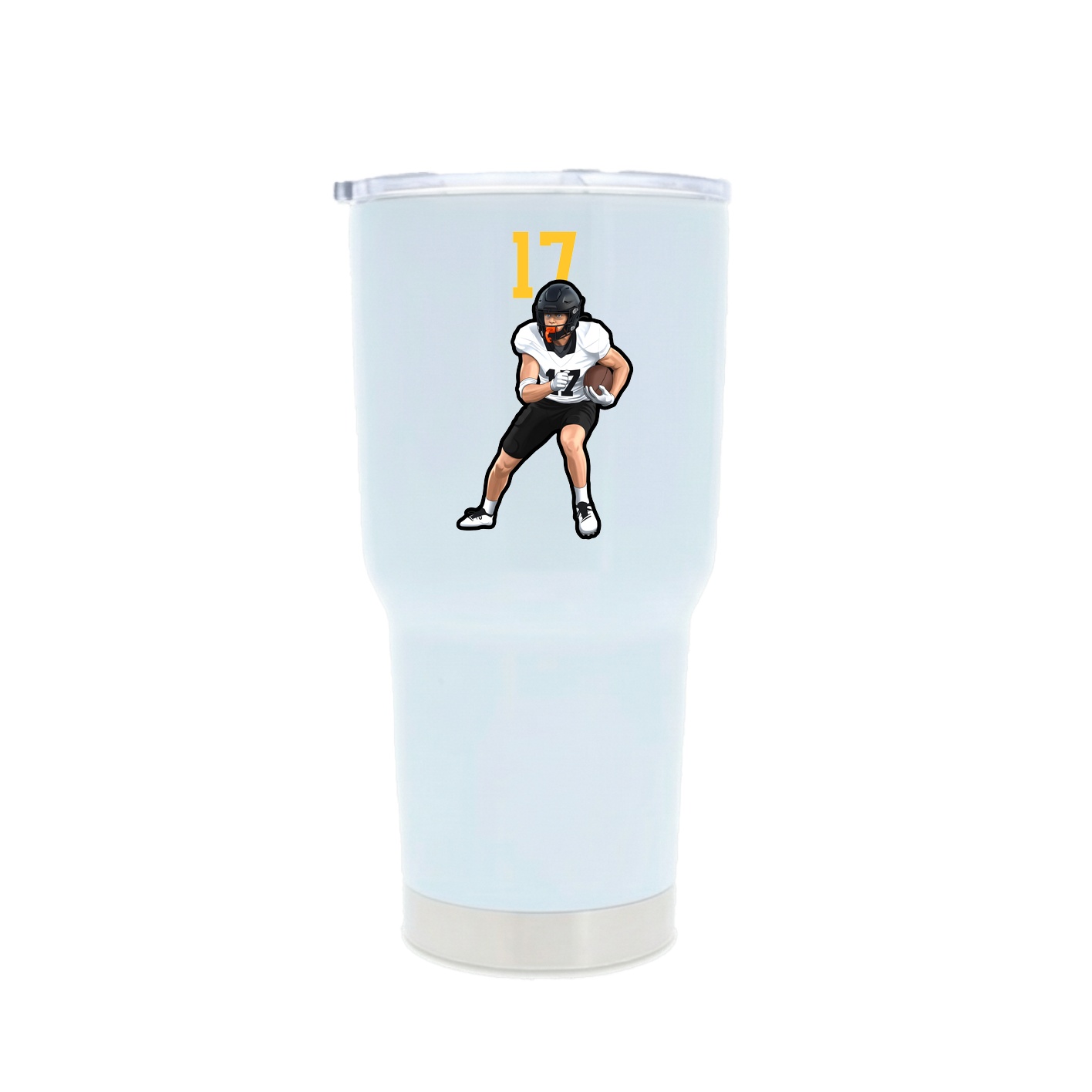 30oz Stainless Steel Tumbler — Number Top in White