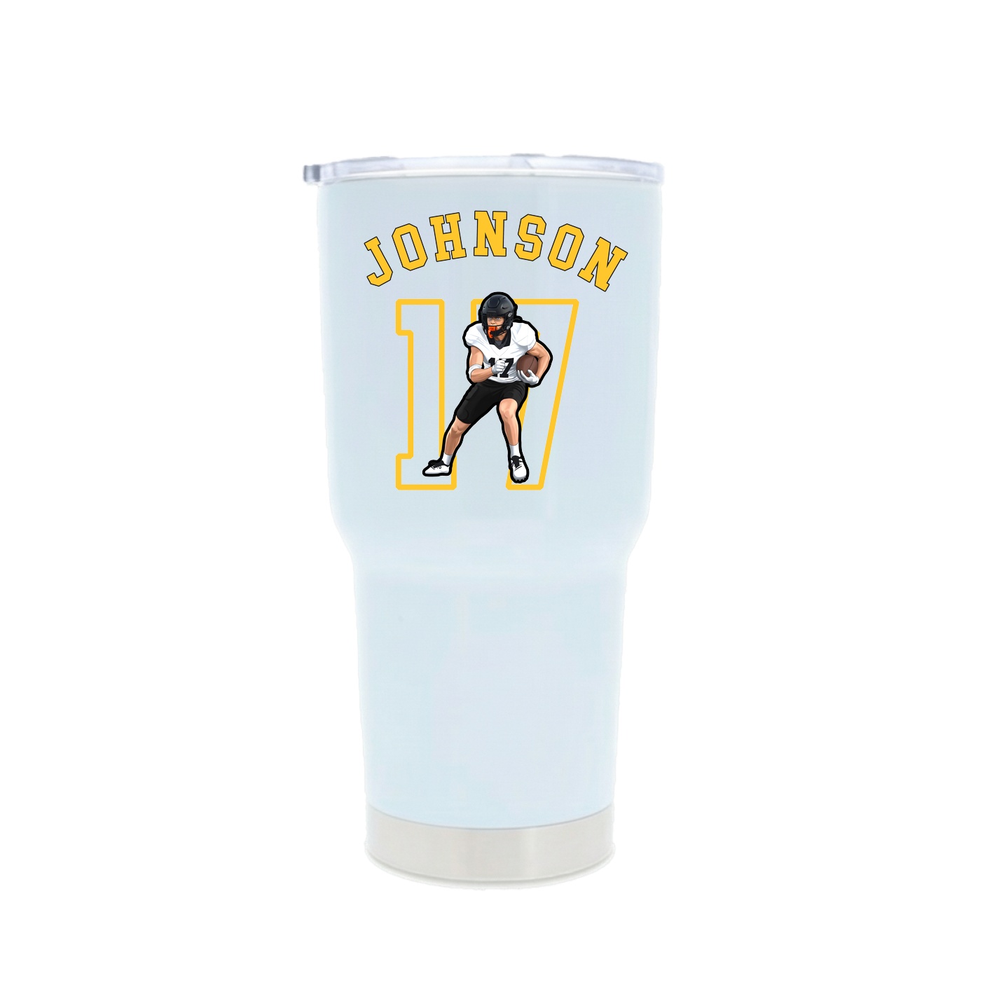 30oz Stainless Steel Tumbler — Shirsey Arch in White
