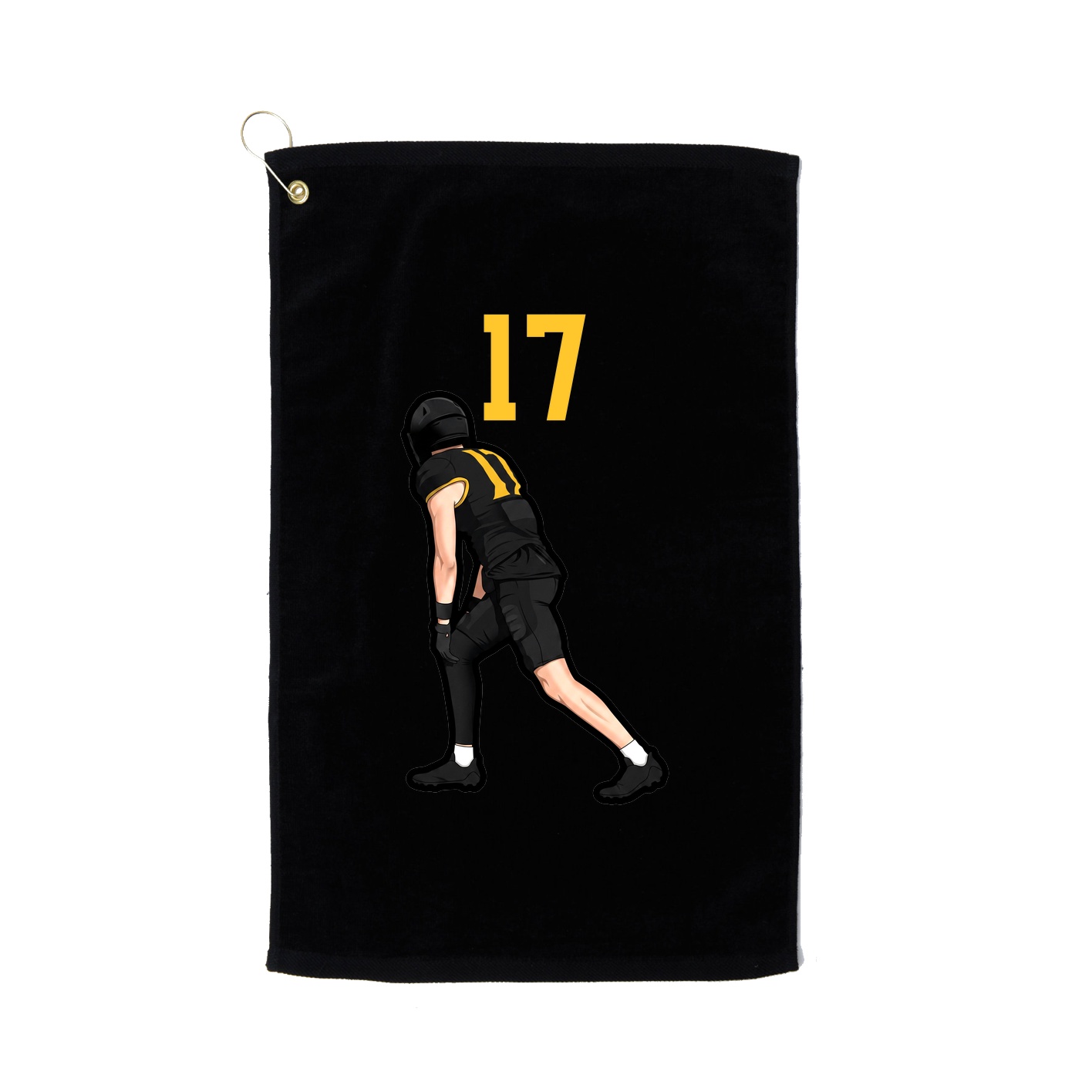 Golf Towel — Number Top in Black