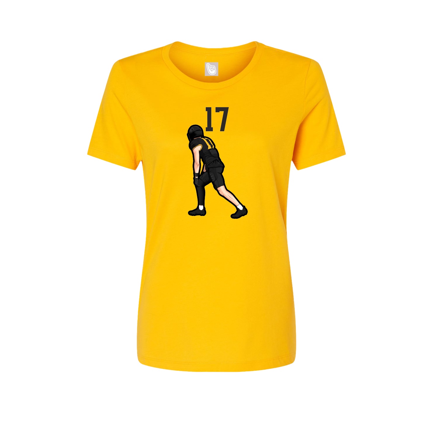 Womens Tee — Number Top in Gold