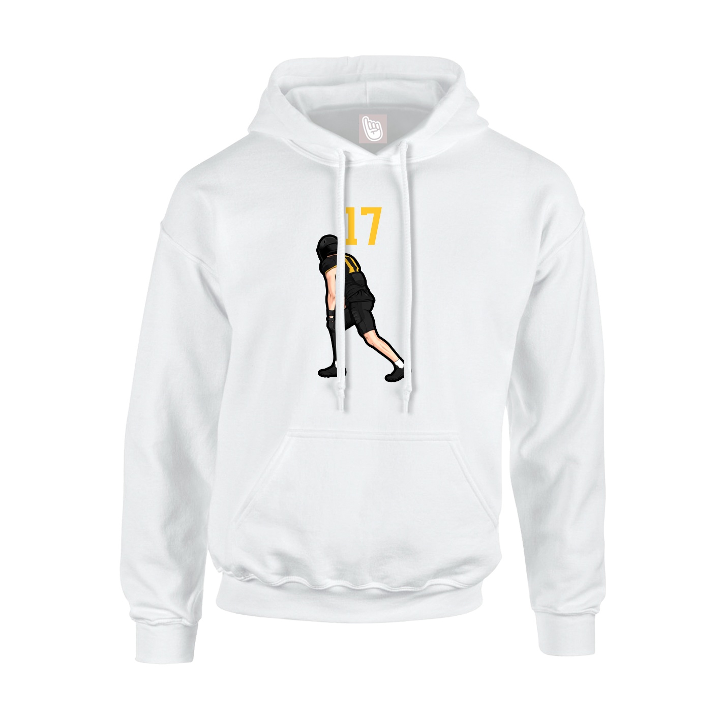 Youth Hoodie — Number Top in White