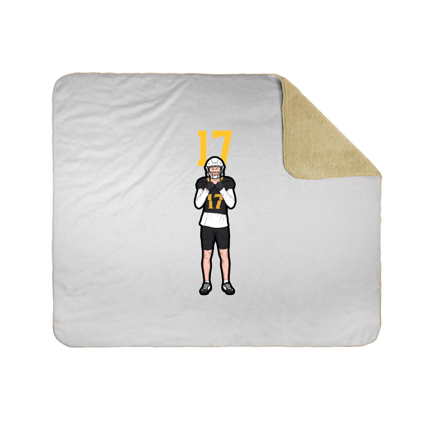 Throw Blanket — Number Top in White