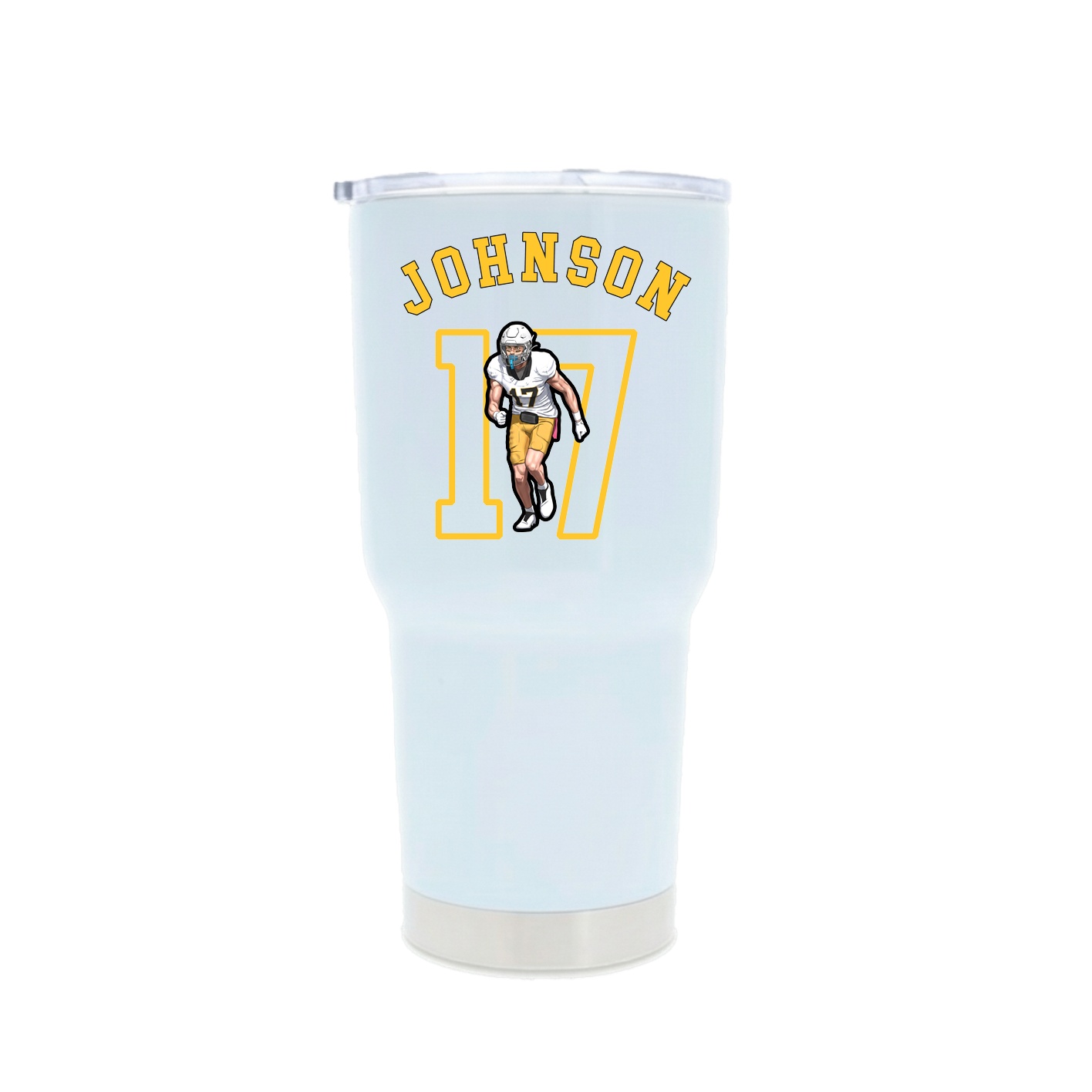 30oz Stainless Steel Tumbler — Shirsey Arch in White