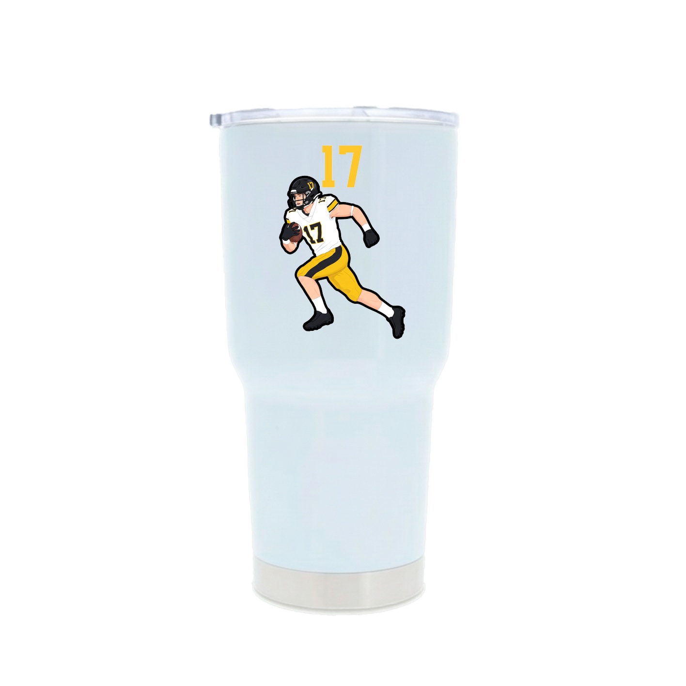 30oz Stainless Steel Tumbler — Number Top in White