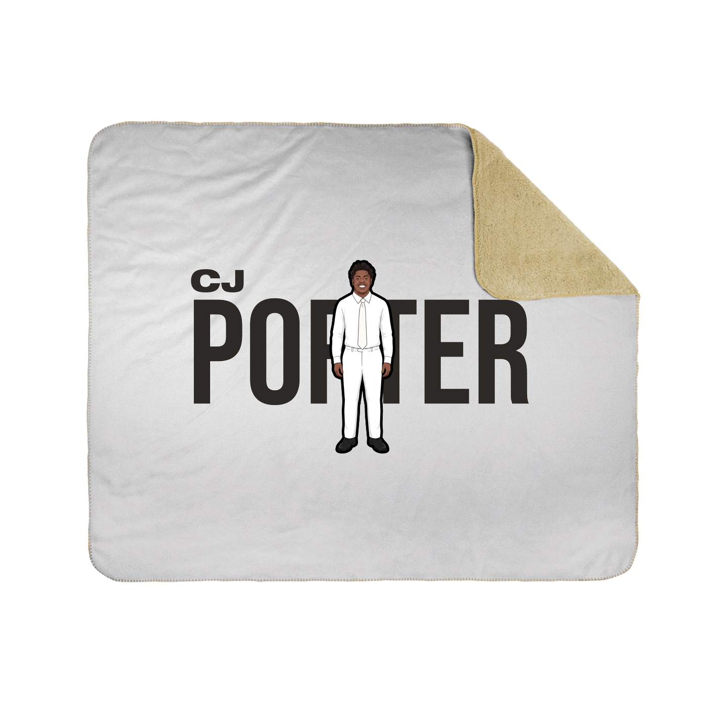 Throw Blanket — Player Name in White