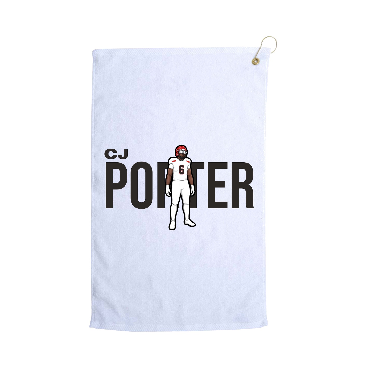 Golf Towel — Player Name in White