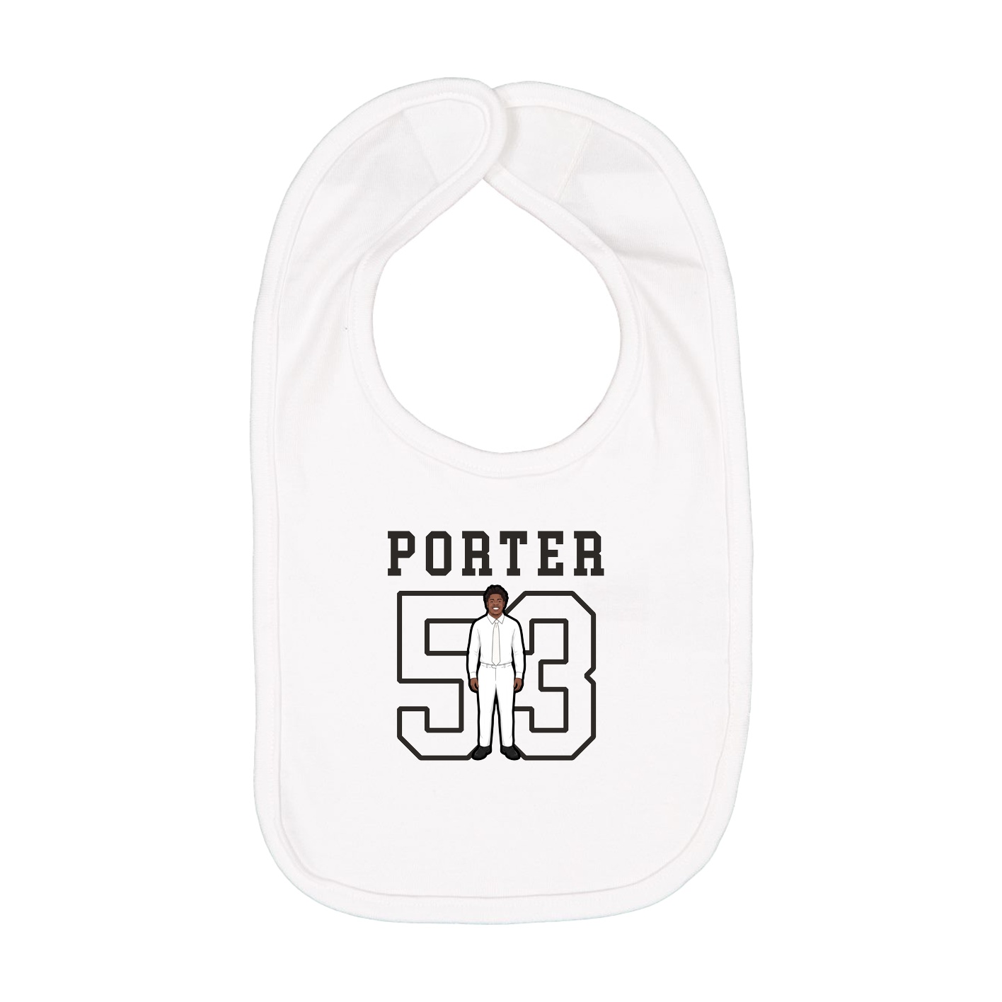 Infant Bib — Shirsey in White