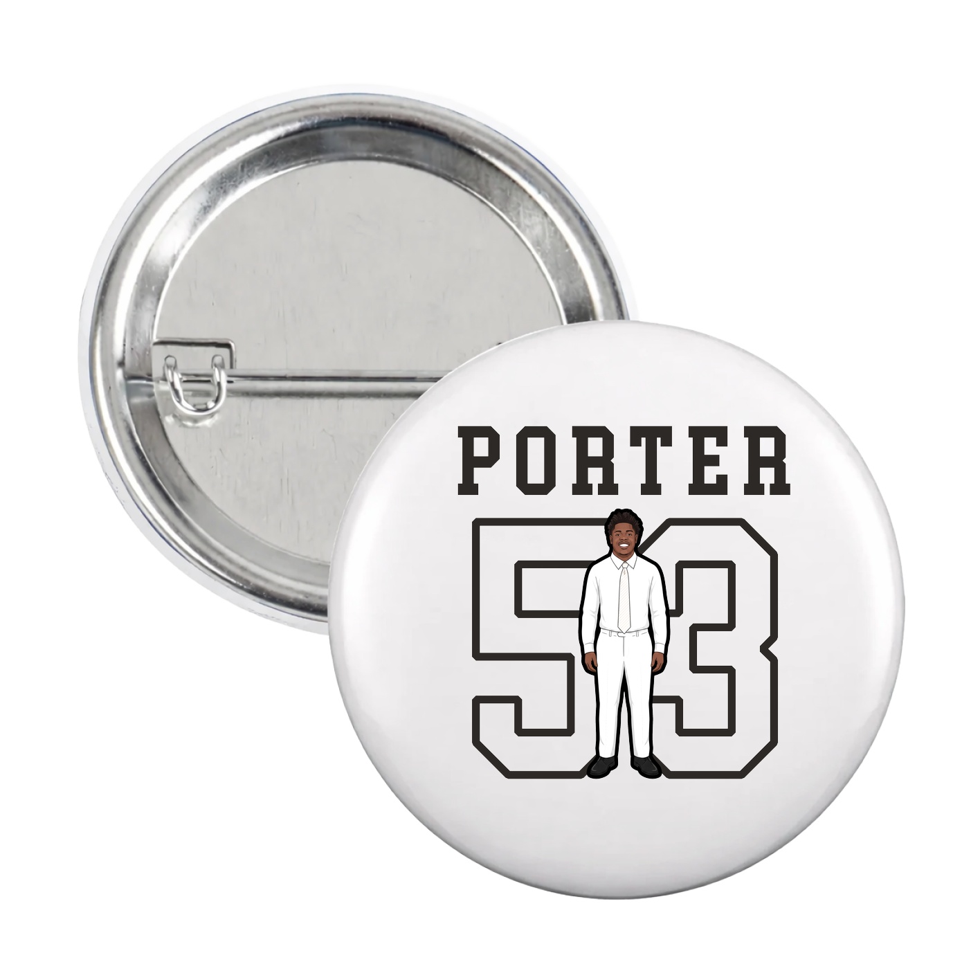 Game Day Button — Shirsey in White