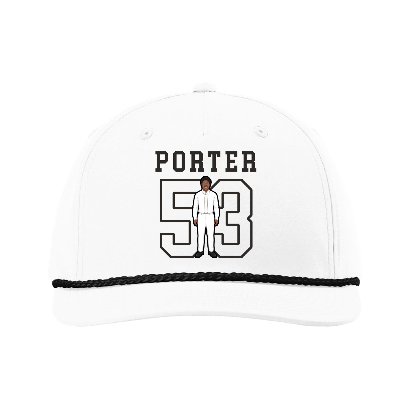 Five-Panel Classic Rope Cap — Shirsey in White