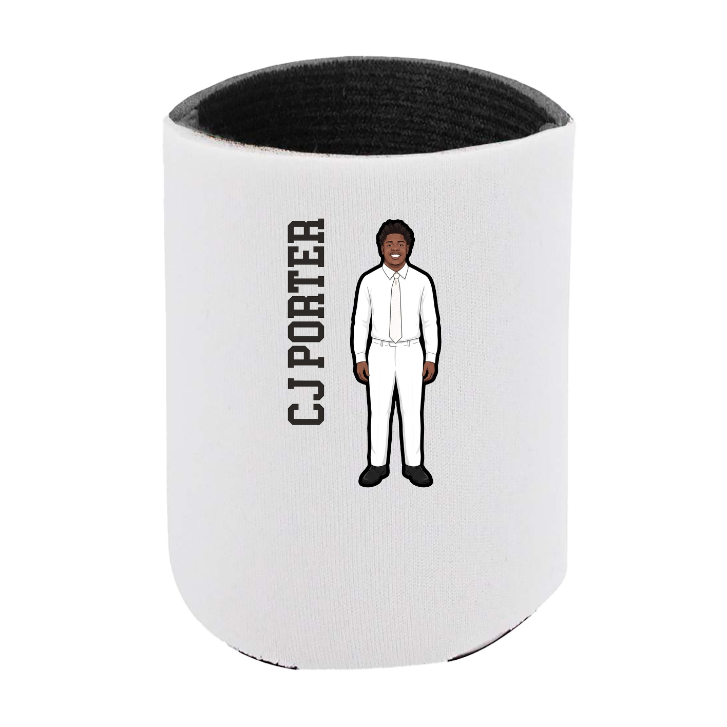Can Holder — Name Vertical in White