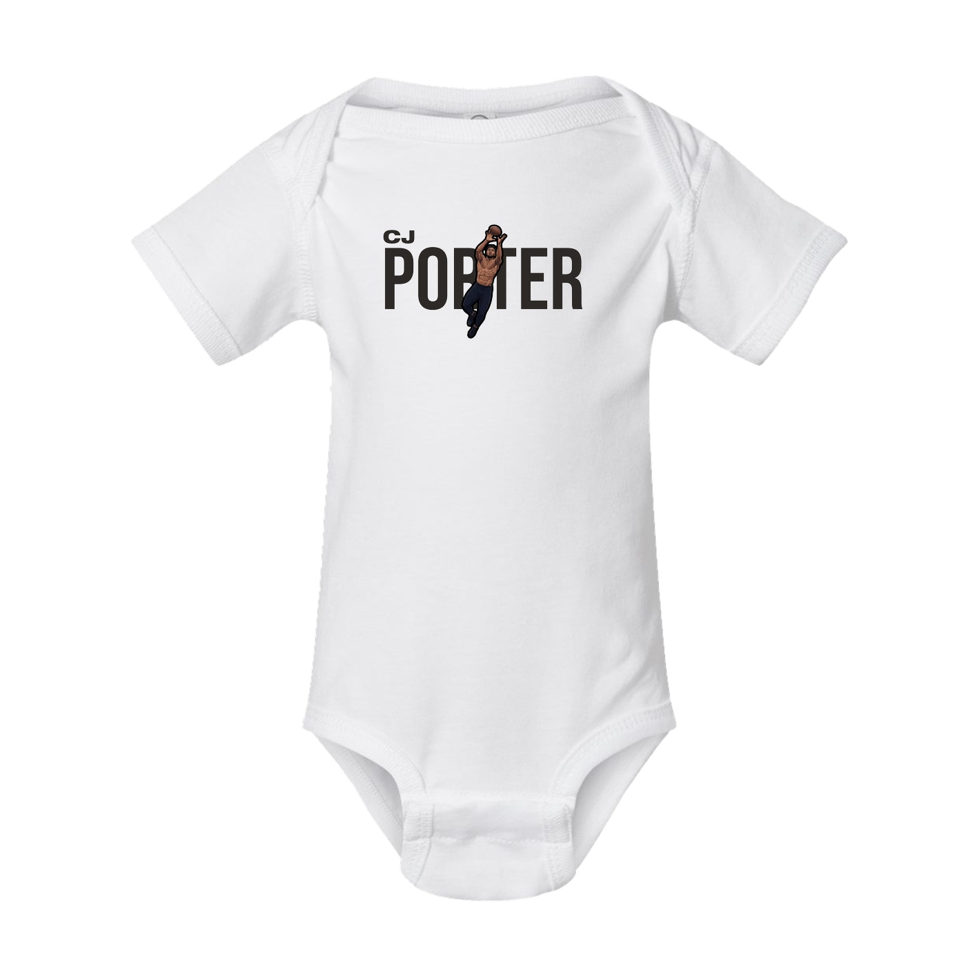 Baby Onesie — Player Name in White