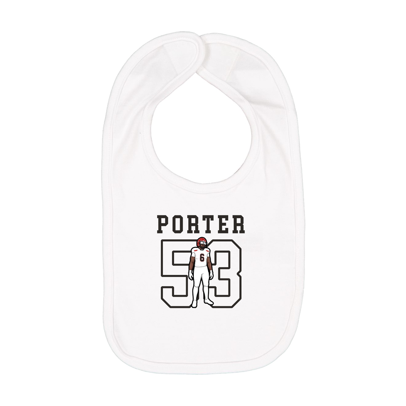 Infant Bib — Shirsey in White