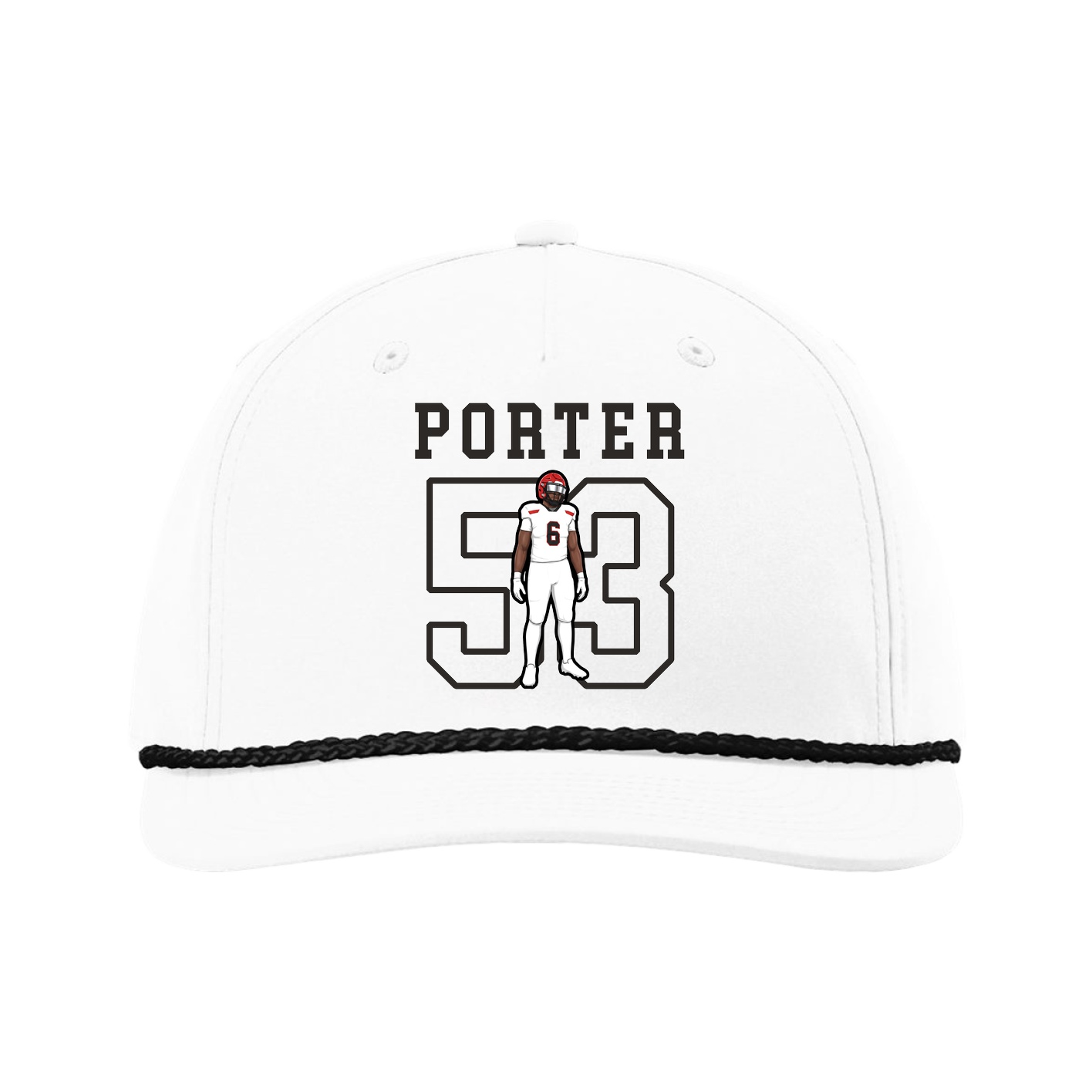 Five-Panel Classic Rope Cap — Shirsey in White