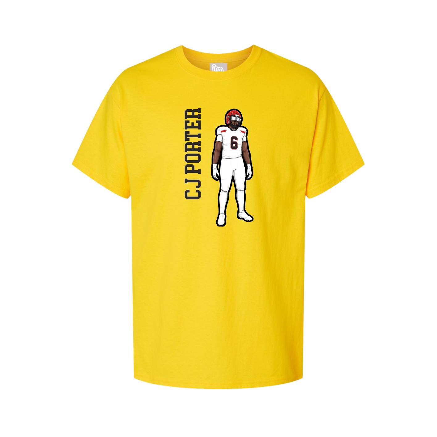 Youth Tee — Name Vertical in Gold