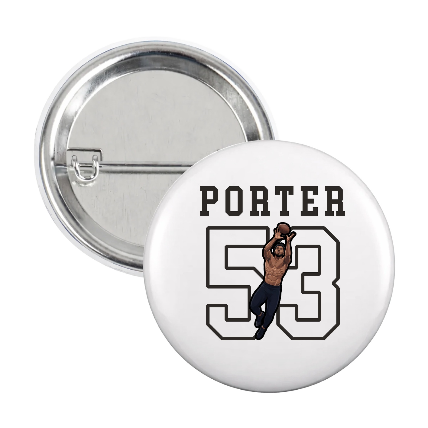 Game Day Button — Shirsey in White