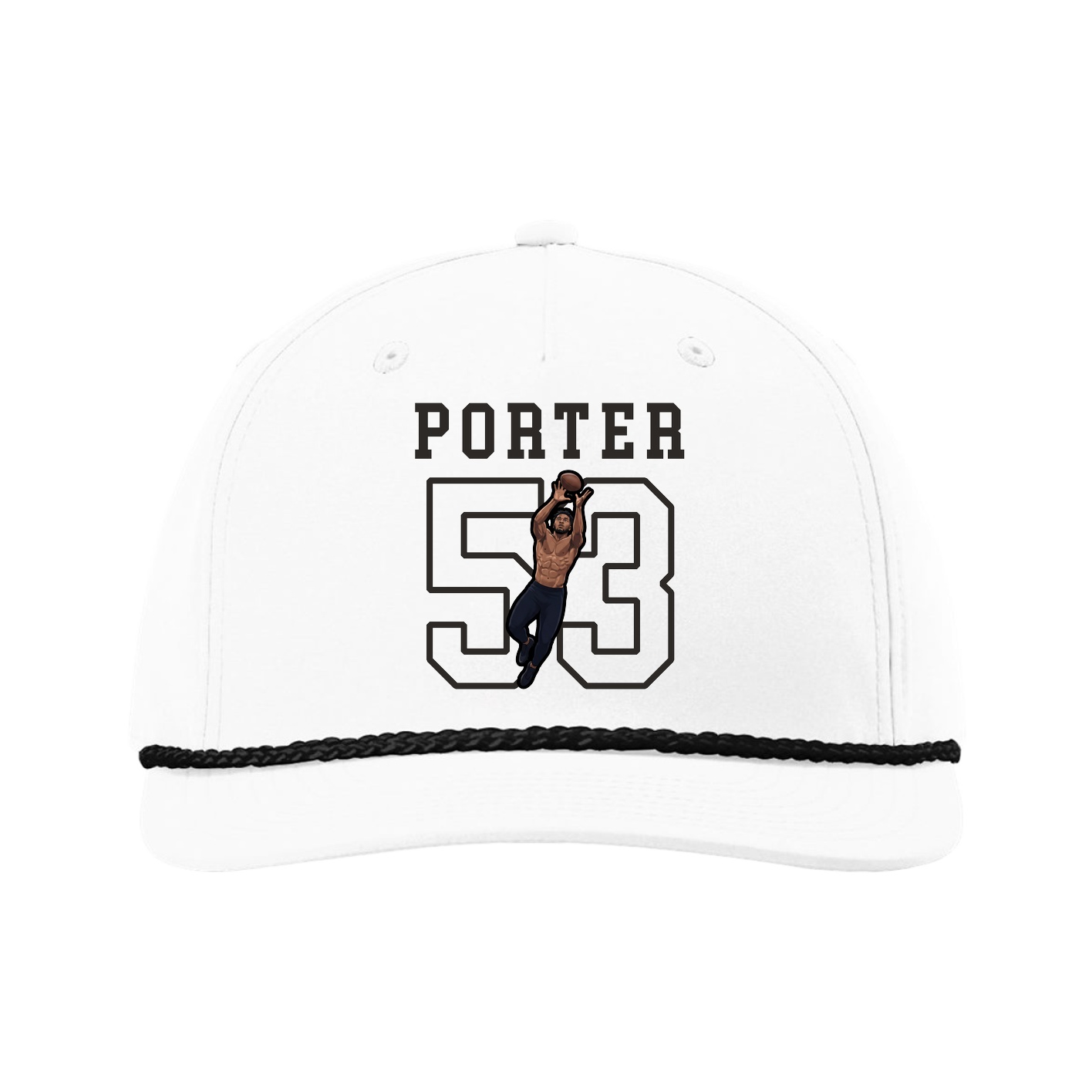Five-Panel Classic Rope Cap — Shirsey in White