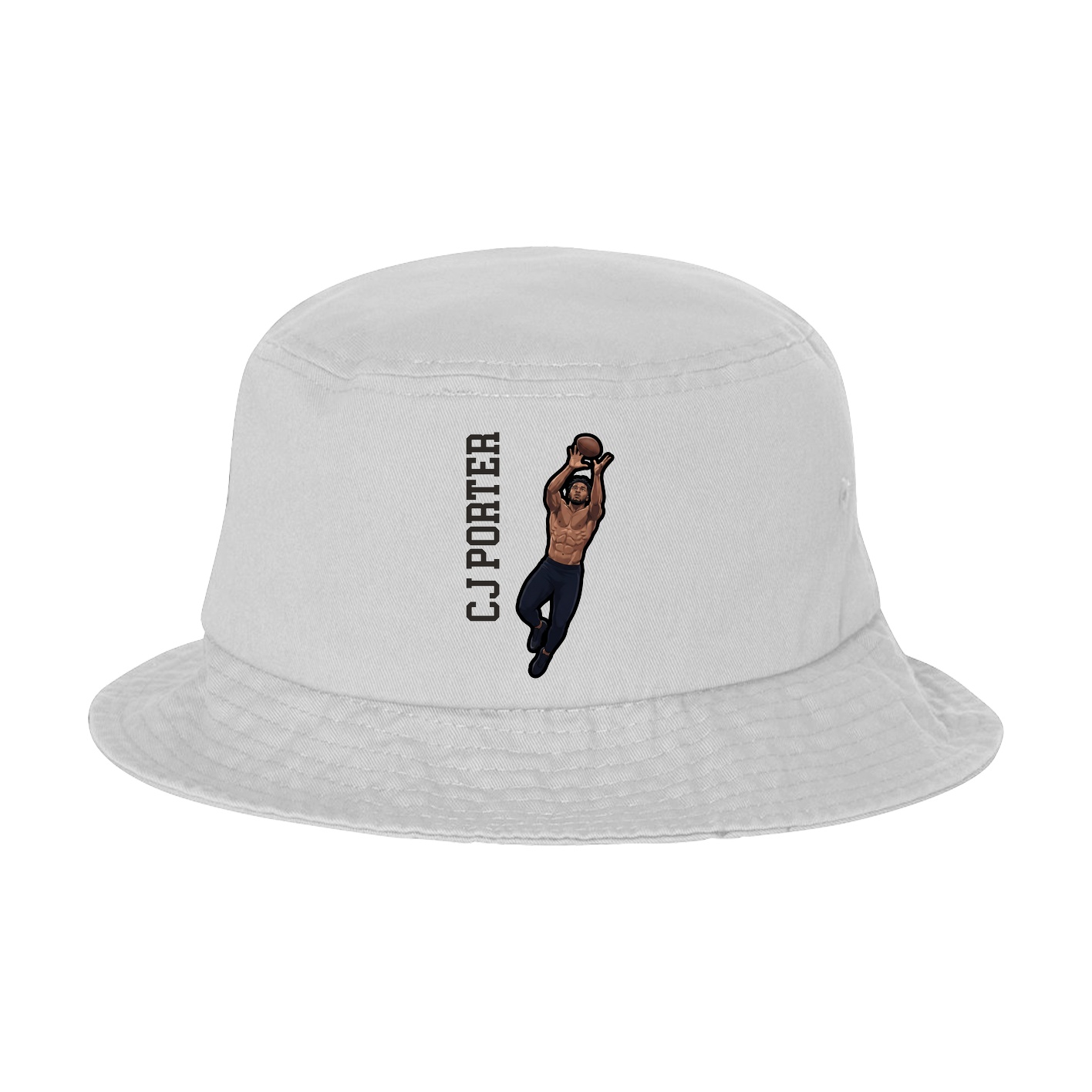 Bucket Cap — Name Vertical in White
