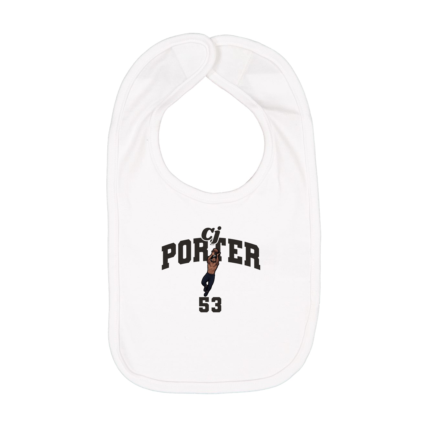 Infant Bib — Signature Arch in White