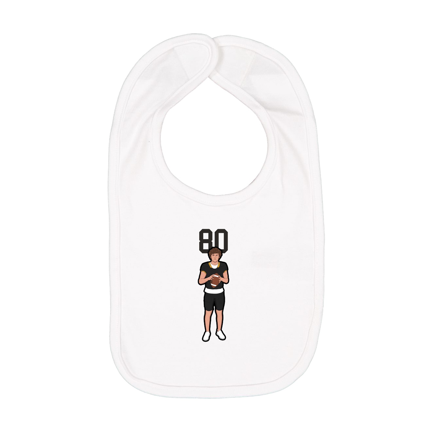Infant Bib — Number Top in White