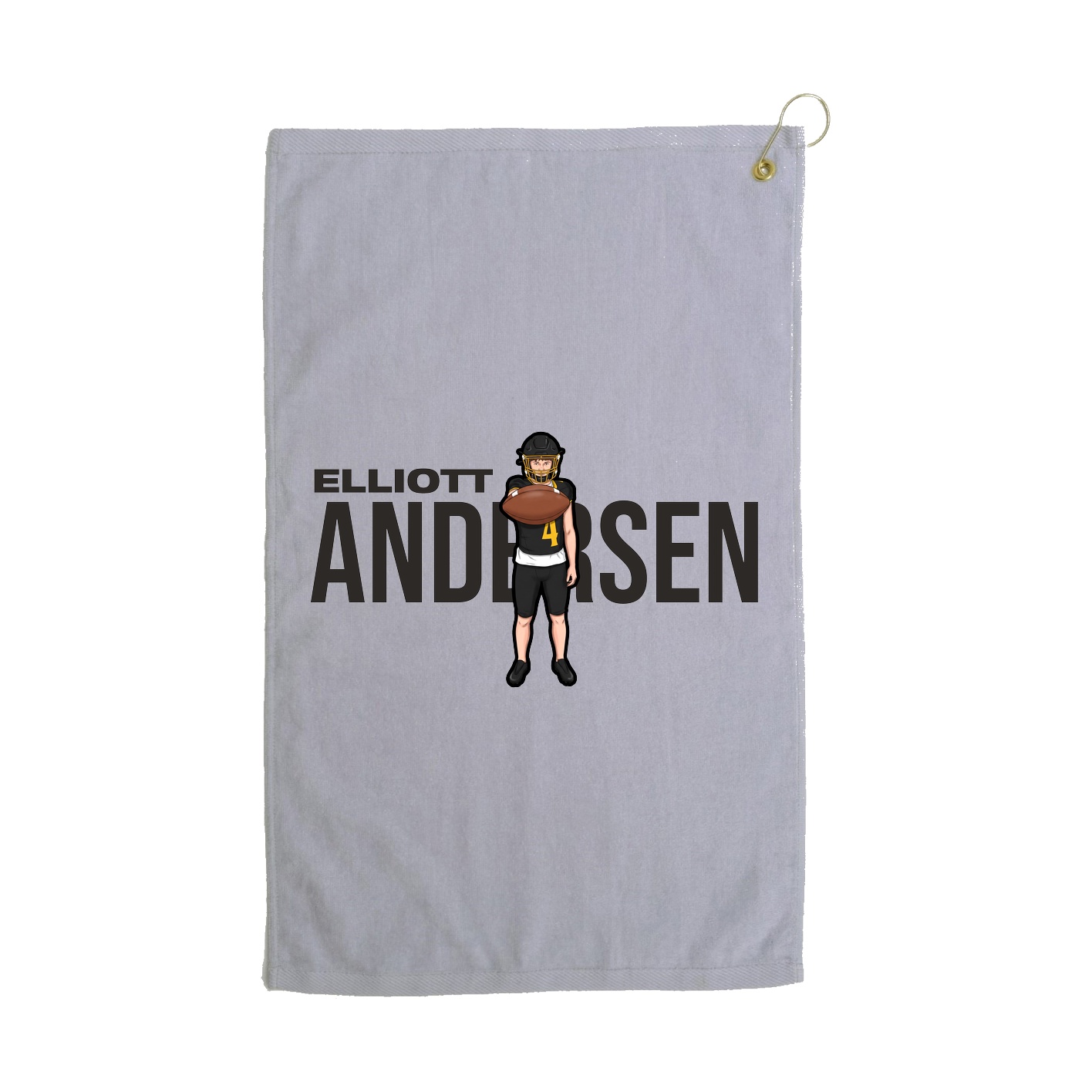 Golf Towel — Player Name in Grey
