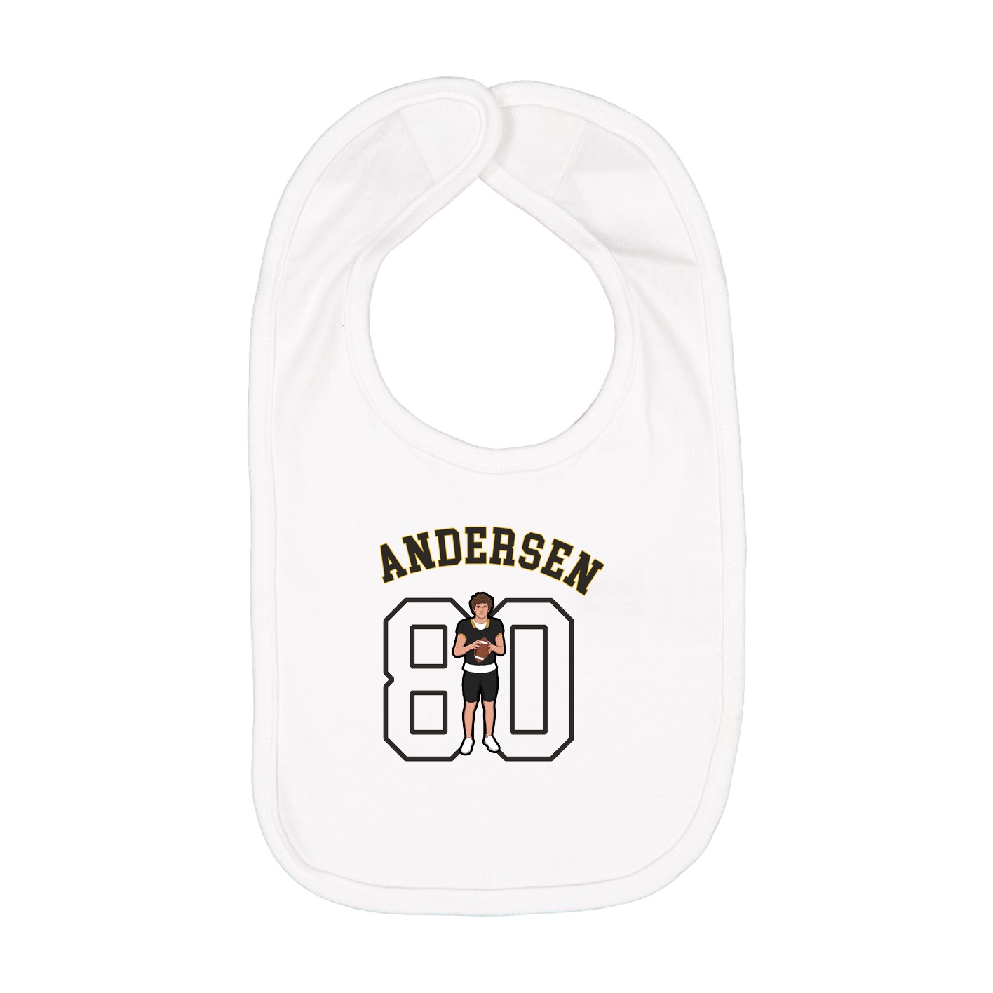 Infant Bib — Shirsey Arch in White