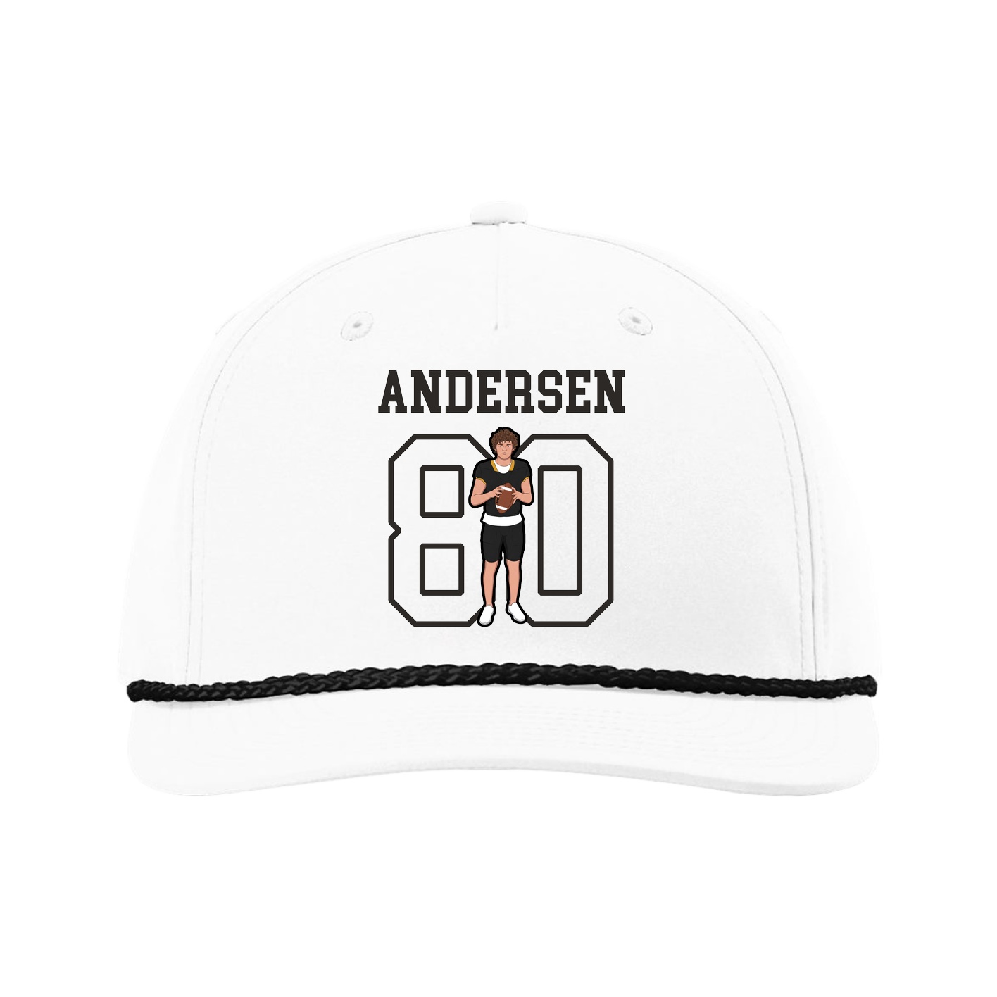 Five-Panel Classic Rope Cap — Shirsey in White